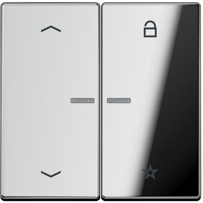 JUNG FMGCR1701P, Schalter + Taster, Silber JUNG FMGCR1701P, Schalter + Taster, Silber