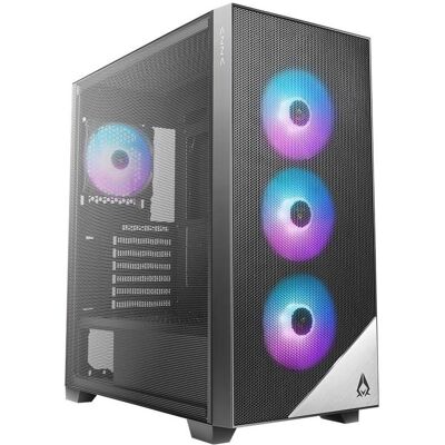Azza Aero 480 GAMING (ATX, E-ATX, mATX, Mini-ITX), PC Gehäuse, Schwarz Azza Aero 480 GAMING (ATX, E-ATX, mATX, Mini-ITX), PC Gehäuse, Schwarz