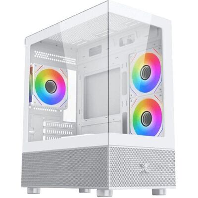 Xigmatek Boitier Moyen Tour ATX Alphard M RGB avec panneaux vitrés (Blanc) (ATX), PC Gehäuse, Weiss Xigmatek Boitier Moyen Tour ATX Alphard M RGB avec panneaux vitrés (Blanc) (ATX), PC Gehäuse, Weiss