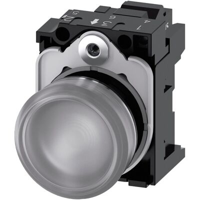 Siemens Leuchtmelder komplett 1f LED UC rnd hoch 3SU1152-6AA70-3AA0, Schalter + Taster, Transparent Siemens Leuchtmelder komplett 1f LED UC rnd hoch 3SU1152-6AA70-3AA0, Schalter + Taster, Transparent
