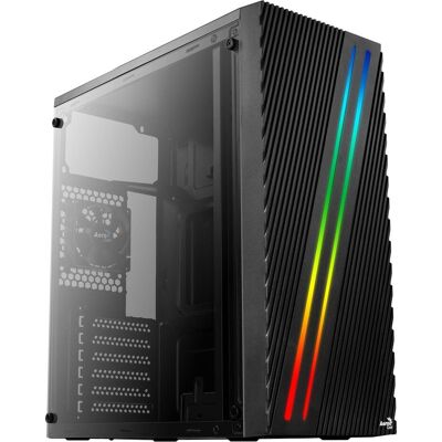 Aerocool Streak RGB (ATX, mATX, Mini-ITX), PC Gehäuse, Schwarz Aerocool Streak RGB (ATX, mATX, Mini-ITX), PC Gehäuse, Schwarz