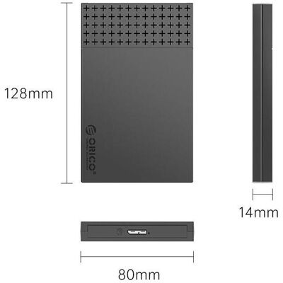 Orico 2526U3-V1 2,5 "USB3.0 Festplattengehäuse schwarz (2.5"), Festplattengehäuse, Schwarz Orico 2526U3-V1 2,5 "USB3.0 Festplattengehäuse schwarz (2.5"), Festplattengehäuse, Schwarz