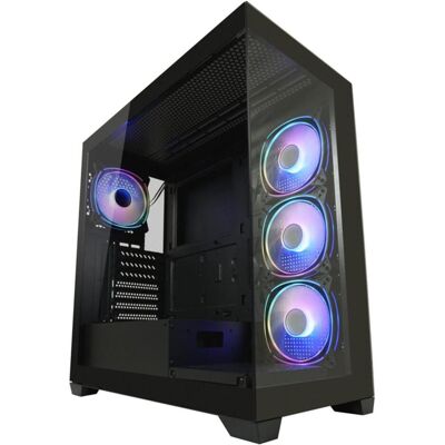 LC-Power Geh?use MidiTower 715B black USB3.2/Audio,o.Netzteil,SEAMLESS X (ATX, mATX, Mini-ITX), PC Gehäuse, Schwarz LC-Power Geh?use MidiTower 715B black USB3.2/Audio,o.Netzteil,SEAMLESS X (ATX, mATX, Mini-ITX), PC Gehäuse, Schwarz