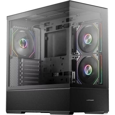 LC-Power Geh Midi ATX Gaming 812B - Onyx Vision - o.N (ATX, mATX, Mini-ITX), PC Gehäuse, Schwarz LC-Power Geh Midi ATX Gaming 812B - Onyx Vision - o.N (ATX, mATX, Mini-ITX), PC Gehäuse, Schwarz
