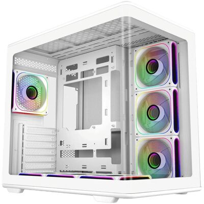 Cooler Master CoolerMaster Geh Elite 600 7fans White (ATX, mATX, Mini-DTX, Mini-ITX), PC Gehäuse, Transparent, Weiss Cooler Master CoolerMaster Geh Elite 600 7fans White (ATX, mATX, Mini-DTX, Mini-ITX), PC Gehäuse, Transparent, Weiss