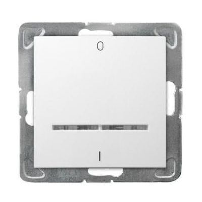 Ospel IMPRESJA zweipoliger Schalter mit Hintergrundbeleuchtung weiss ŁP-11YS, Schalter + Taster, Weiss Ospel IMPRESJA zweipoliger Schalter mit Hintergrundbeleuchtung weiss ŁP-11YS, Schalter + Taster, Weiss