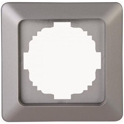Kopp Abdeckr.1f.HK02 305620006 stahlfarben, Schalter + Taster, Silber Kopp Abdeckr.1f.HK02 305620006 stahlfarben, Schalter + Taster, Silber