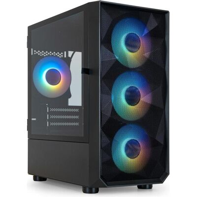Tooq Technology Boitier Mini Tour Micro ATX TooQ Seizure TQGCC901-B RGB avec panneau vitré (Noir) (mATX, Mini-ITX), PC Gehäuse, Schwarz Tooq Technology Boitier Mini Tour Micro ATX TooQ Seizure TQGCC901-B RGB avec panneau vitré (Noir) (mATX, Mini-ITX), PC Gehäuse, Schwarz