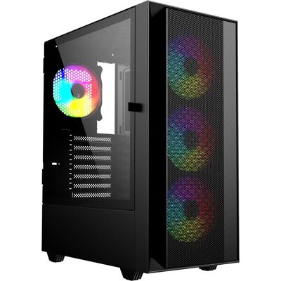 Gembird computer case Fornax 4000 ARGB (ATX, ITX, mATX), PC Gehäuse, Schwarz Gembird computer case Fornax 4000 ARGB (ATX, ITX, mATX), PC Gehäuse, Schwarz