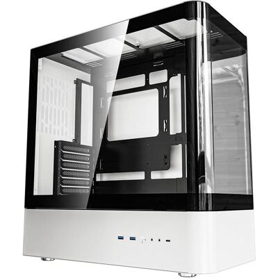 Darkflash Tech DarkFlash Computer Case HM1 ATX (No Fans) (ATX, ITX, Mini-ATX), PC Gehäuse, Schwarz Darkflash Tech DarkFlash Computer Case HM1 ATX (No Fans) (ATX, ITX, Mini-ATX), PC Gehäuse, Schwarz