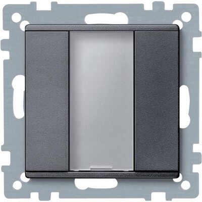 Schneider Taster 1fach plus, anthrazit, System M MTN627514, Schalter + Taster, Grau Schneider Taster 1fach plus, anthrazit, System M MTN627514, Schalter + Taster, Grau