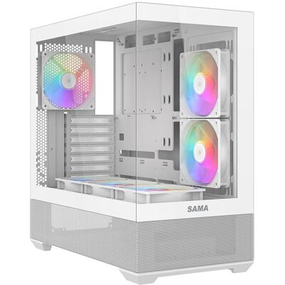 Sama Gears V40, White ATX Mid-tower Case (ATX, mATX, Mini-ITX), PC Gehäuse, Weiss Sama Gears V40, White ATX Mid-tower Case (ATX, mATX, Mini-ITX), PC Gehäuse, Weiss