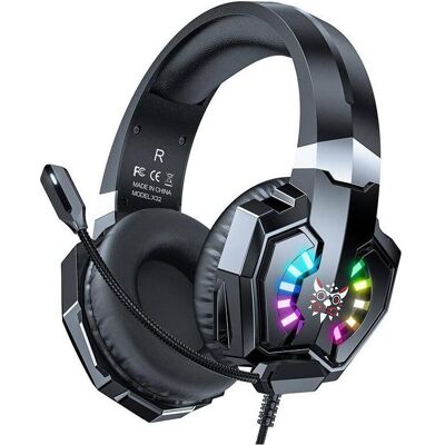 Onikuma Słuchawki gamingowe X32 RGB czarne (Kabelgebunden), Gaming Headset, Schwarz Onikuma Słuchawki gamingowe X32 RGB czarne (Kabelgebunden), Gaming Headset, Schwarz