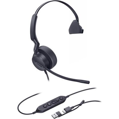 Yealink UH42 Mono Teams USB-C/A (Kabelgebunden, USB-A, USB-C, Microsoft Teams), Office Headset, Schwarz Yealink UH42 Mono Teams USB-C/A (Kabelgebunden, USB-A, USB-C, Microsoft Teams), Office Headset, Schwarz