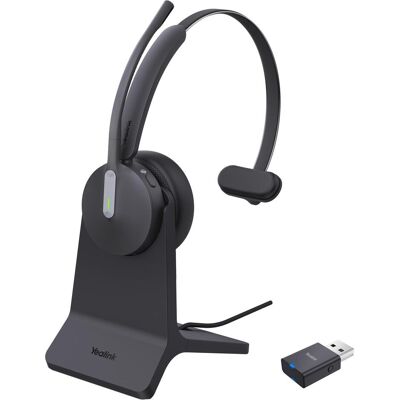 Yealink WH 64 (Kabellos, USB-A, Microsoft Teams), Office Headset, Schwarz Yealink WH 64 (Kabellos, USB-A, Microsoft Teams), Office Headset, Schwarz