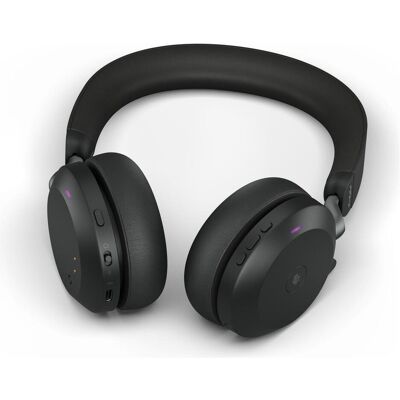 Jabra Evolve2 75 Duo MS (Kabelgebunden, Kabellos, USB-C, Microsoft Teams), Office Headset, Schwarz Jabra Evolve2 75 Duo MS (Kabelgebunden, Kabellos, USB-C, Microsoft Teams), Office Headset, Schwarz