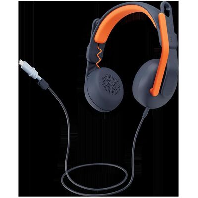 Logitech Zone Learn - CLASSIC BLUE - WW-9006 (Kabelgebunden, USB-C), Office Headset, Orange, Blau Logitech Zone Learn - CLASSIC BLUE - WW-9006 (Kabelgebunden, USB-C), Office Headset, Orange, Blau
