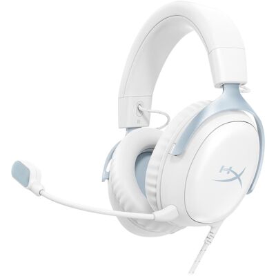 HyperX Cloud III - Gaming Headset (White/Blue) (Kabelgebunden, Kabellos), Gaming Headset, Blau, Weiss, Mehrfarbig HyperX Cloud III - Gaming Headset (White/Blue) (Kabelgebunden, Kabellos), Gaming Headset, Blau, Weiss, Mehrfarbig