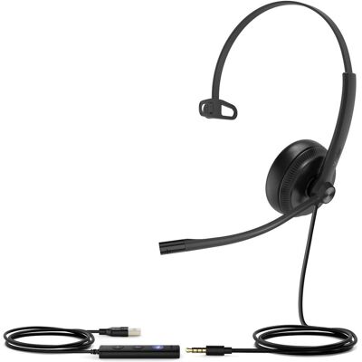 Yealink 1308031 - Headset UH34 SE Mono Teams (Kabelgebunden, USB-A, Microsoft Teams), Office Headset, Schwarz Yealink 1308031 - Headset UH34 SE Mono Teams (Kabelgebunden, USB-A, Microsoft Teams), Office Headset, Schwarz