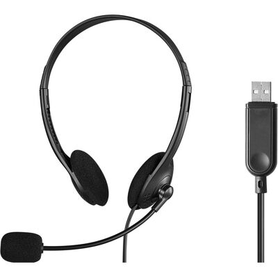 Sandberg USB-C Headset Bulk (Kabelgebunden, USB-C), Office Headset, Schwarz Sandberg USB-C Headset Bulk (Kabelgebunden, USB-C), Office Headset, Schwarz