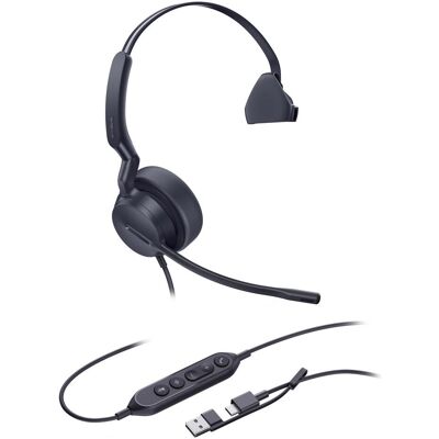 Yealink UH 44 Serie (Kabelgebunden, USB-A, USB-C, Microsoft Teams), Office Headset, Schwarz Yealink UH 44 Serie (Kabelgebunden, USB-A, USB-C, Microsoft Teams), Office Headset, Schwarz