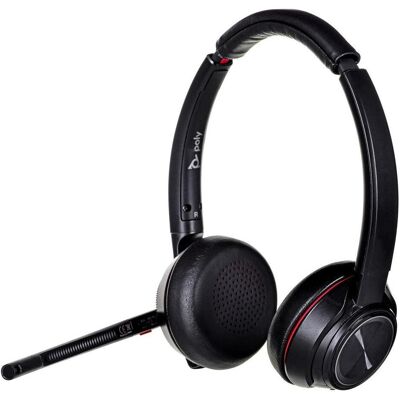 HP Poly Savi 8220 UC Duo (Kabellos, USB-A), Office Headset, Schwarz HP Poly Savi 8220 UC Duo (Kabellos, USB-A), Office Headset, Schwarz
