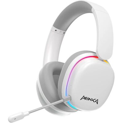 Marvo MONKA ECHO RS Kophörer mit Mikrofon, weiss, unterbeleuchtet, Tri-mode (Kabelgebunden, Kabellos), Gaming Headset, Weiss Marvo MONKA ECHO RS Kophörer mit Mikrofon, weiss, unterbeleuchtet, Tri-mode (Kabelgebunden, Kabellos), Gaming Headset, Weiss