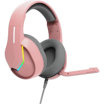 Marvo TACTIC 40 Kophörer mit Mikrofon, wire, rose, 2.0, unterbeleuchtet, USB (Kabelgebunden), Gaming Headset, Pink Marvo TACTIC 40 Kophörer mit Mikrofon, wire, rose, 2.0, unterbeleuchtet, USB (Kabelgebunden), Gaming Headset, Pink