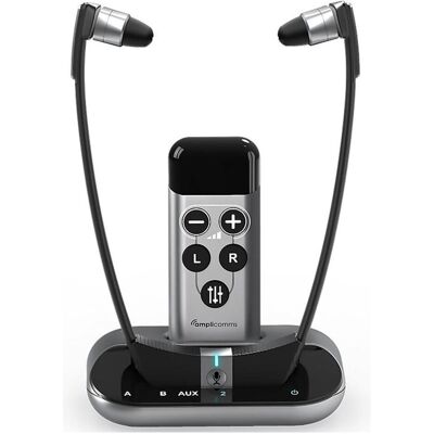 amplicom TV3500 (Keine Geräuschunterdrückung, 12 h, Kabellos), Kopfhörer, Schwarz amplicom TV3500 (Keine Geräuschunterdrückung, 12 h, Kabellos), Kopfhörer, Schwarz