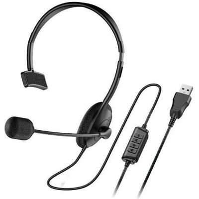 Genius HS-100U USB Headset Schwarz (Kabelgebunden, USB-A), Office Headset, Schwarz Genius HS-100U USB Headset Schwarz (Kabelgebunden, USB-A), Office Headset, Schwarz