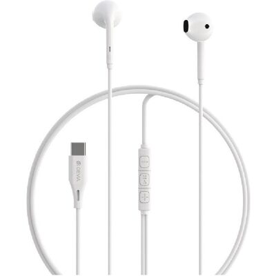 Devia Kabelgebundene Kopfhörer Kintone A3 Digital USB-C weiss (Kabelgebunden), Kopfhörer, Weiss Devia Kabelgebundene Kopfhörer Kintone A3 Digital USB-C weiss (Kabelgebunden), Kopfhörer, Weiss