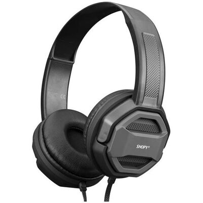 Grupo Erik Snopy Fejhallgató - SN-101 BONNY Grey (stereo, mikrofon, 3.5mm jack, 1m kábel, fekete-szürke) (Kabelgebunden), Kopfhörer, Schwarz, Grau Grupo Erik Snopy Fejhallgató - SN-101 BONNY Grey (stereo, mikrofon, 3.5mm jack, 1m kábel, fekete-szürke) (Kabelgebunden), Kopfhörer, Schwarz, Grau