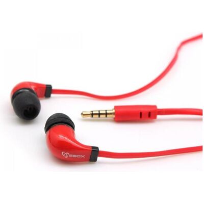 Sbox Stereo Earphones with Microphone EP-038 red (Kabelgebunden), Kopfhörer, Rot Sbox Stereo Earphones with Microphone EP-038 red (Kabelgebunden), Kopfhörer, Rot