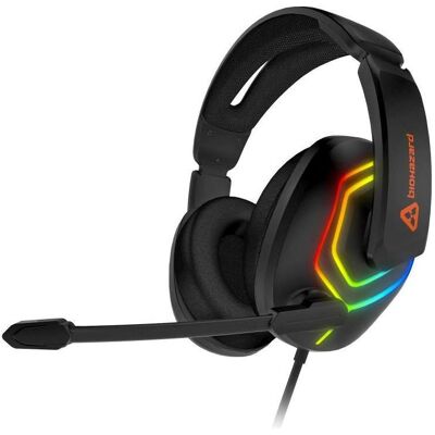 Connect IT Herní sluchátka Biohazard, s mikrofónem, 1xJack+USB, RGB Rainbow, černá (Kabelgebunden), Gaming Headset, Schwarz Connect IT Herní sluchátka Biohazard, s mikrofónem, 1xJack+USB, RGB Rainbow, černá (Kabelgebunden), Gaming Headset, Schwarz