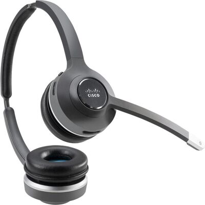 Cisco Systems 562 Dual (Kabellos, USB-A, Cisco), Office Headset, Schwarz, Grau Cisco Systems 562 Dual (Kabellos, USB-A, Cisco), Office Headset, Schwarz, Grau