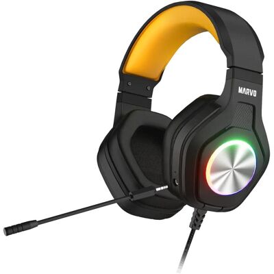 Marvo Pulz 80 Kopfhörer, gelb (8518300000) (Kabelgebunden), Gaming Headset, Gelb Marvo Pulz 80 Kopfhörer, gelb (8518300000) (Kabelgebunden), Gaming Headset, Gelb