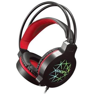 Grupo Erik Snopy SN-GX7 Crazy Gaming-Headset – USB-LED – Mikrofon – Schwarz (Kabelgebunden), Kopfhörer, Schwarz Grupo Erik Snopy SN-GX7 Crazy Gaming-Headset – USB-LED – Mikrofon – Schwarz (Kabelgebunden), Kopfhörer, Schwarz
