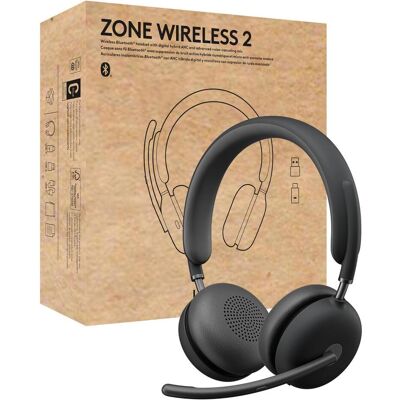 Logitech Zone Wireless 2 (Kabelgebunden, Kabellos, USB-C, Microsoft Teams), Office Headset, Schwarz Logitech Zone Wireless 2 (Kabelgebunden, Kabellos, USB-C, Microsoft Teams), Office Headset, Schwarz
