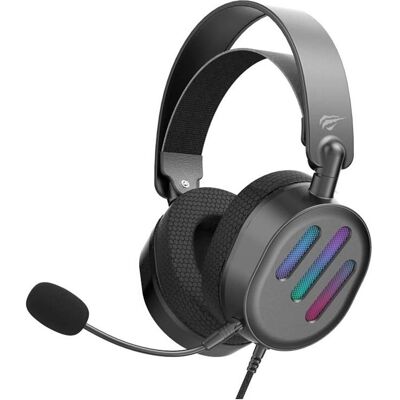 Havit - Gaming Headphones (H2038U) - with Microphone, 50mm Speaker, USB, 2m - Black (Kabelgebunden), Gaming Headset, Schwarz Havit - Gaming Headphones (H2038U) - with Microphone, 50mm Speaker, USB, 2m - Black (Kabelgebunden), Gaming Headset, Schwarz