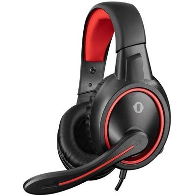 Grupo Erik Snopy SN-GX1 Ergo Gaming-Headset – 3,5-mm-Klinkenstecker – Mikrofon – Rot und Schwarz (Kabelgebunden), Kopfhörer, Rot, Schwarz Grupo Erik Snopy SN-GX1 Ergo Gaming-Headset – 3,5-mm-Klinkenstecker – Mikrofon – Rot und Schwarz (Kabelgebunden), Kopfhörer, Rot, Schwarz