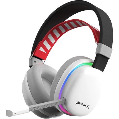 Marvo MONKA ECHO Kophörer mit Mikrofon, weiss, unterbeleuchtet, Tri-mode (Kabelgebunden, Kabellos), Gaming Headset, Weiss Marvo MONKA ECHO Kophörer mit Mikrofon, weiss, unterbeleuchtet, Tri-mode (Kabelgebunden, Kabellos), Gaming Headset, Weiss