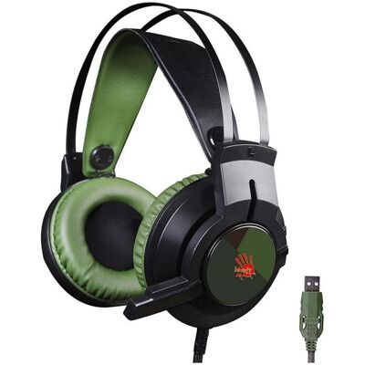 A4Tech BLOODY J437 Grün / Gaming-Headset mit Mikrofon / 7.1 / Klappmikrofon / USB / 1,8 m (Kabelgebunden), Gaming Headset, Grün A4Tech BLOODY J437 Grün / Gaming-Headset mit Mikrofon / 7.1 / Klappmikrofon / USB / 1,8 m (Kabelgebunden), Gaming Headset, Grün