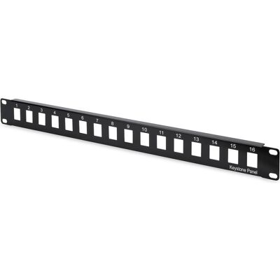 Digitus Patch Panel 16port modular 1HE ungeschirmt schwarz RAL9005, Server Zubehör, Schwarz Digitus Patch Panel 16port modular 1HE ungeschirmt schwarz RAL9005, Server Zubehör, Schwarz