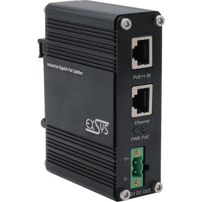 EXSYS Industrial PoE++ Gigabit Splitter 36W (PoE Splitter), Zubehör Netzwerk EXSYS Industrial PoE++ Gigabit Splitter 36W (PoE Splitter), Zubehör Netzwerk