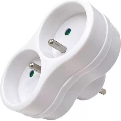 MicroConnect, Reiseadapter, Plug EU to 2FR Type E, White MicroConnect, Reiseadapter, Plug EU to 2FR Type E, White