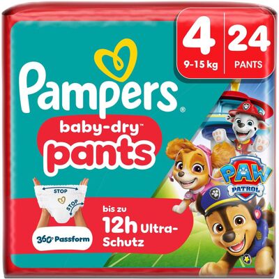 Pampers Baby-Dry Pants Paw Patrol Limited Edition (Gr. 4, Tragepack, 24 Stk.) Pampers Baby-Dry Pants Paw Patrol Limited Edition (Gr. 4, Tragepack, 24 Stk.)