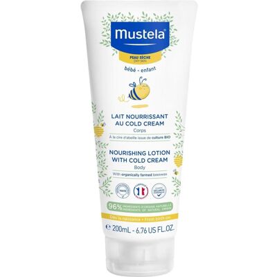 Mustela, Babykörperpflege, Pflegende Milch mit Cold Cream und Bienenwachs Mustela, Babykörperpflege, Pflegende Milch mit Cold Cream und Bienenwachs