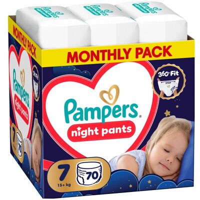 Pampers Pants Night Size 7 70 Pieces (Gr. 7, Monatsbox, 70 Stk.) Pampers Pants Night Size 7 70 Pieces (Gr. 7, Monatsbox, 70 Stk.)