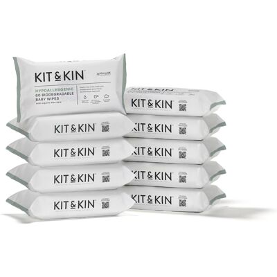 Kit & Kin Baby Wipes Set, 10 x 60 pcs (10 x 60 Stk.) Kit & Kin Baby Wipes Set, 10 x 60 pcs (10 x 60 Stk.)