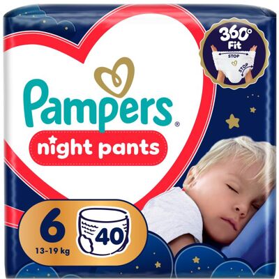 Pampers Pants Night Size 6 40 Pieces Comfortable And Absorbent Nighttime Diapers For Your Baby (Gr. 6, 40 Stk.) Pampers Pants Night Size 6 40 Pieces Comfortable And Absorbent Nighttime Diapers For Your Baby (Gr. 6, 40 Stk.)